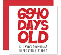 Biglietto di auguri 19° compleanno uomini donne lui e lei - 6940 giorni vecchio - Divertente adolescente diciannovesimo biglietto di auguri fratello sorella figlio cugino 145mm