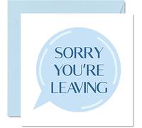 Stuff4 Biglietto di auguri colleghi donne e uomini con scritta Sorry You're Leaving - Sorry You're Leaving Good Luck In Your New Job Card 145mm divertente biglietto di congratulazioni