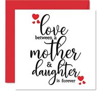Stuff4 Biglietto di auguri di buon compleanno figlia e mamma Forever Love Mother & Daughter - Bellissimo biglietto di auguri la festa della mamma di figlia 145 mmx145 mm mamma e mamma