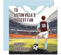 Stuff4 Biglietto di auguri di compleanno i fan della villa - Big Fan - divertente biglietto di auguri di compleanno figlio papà fratello zio collega amico cugino 145mm Footy Footie