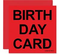 Stuff4 Biglietto di auguri di compleanno uomini e donne lui lei biglietto di auguri il giorno della nascita amici collega fratello zia zio 145mm divertenti battute umoristiche