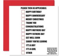 Stuff4 Biglietto di auguri divertente - T's & C's - compleanno anniversario festa della mamma festa del papà Natale Get Well Soon Leaving Card Thank You New Baby Mum Dad