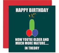 Stuff4 Biglietto di auguri divertente uomini e donne - More Mature - Biglietto di compleanno maleducato mamma papà fratello sorella nonno 145 mmx145 mm Banter Joke Humour 30° 40° 50° compleanno