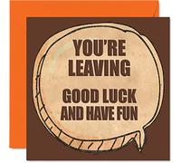 Stuff4 Biglietto di auguri donne e uomini - You're Leaving - Sorry Your Leaving Good Luck In Your New Job Card 145mm biglietti di auguri di congratulazioni regalo divertente colleghi