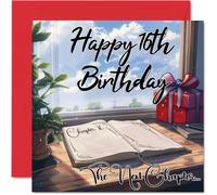 Stuff4 Biglietto di auguri il 16° compleanno di anime ragazze e ragazzi con scritta The Next Chapter biglietto di auguri figlio figlia fratello sorella nipote nipote cugino 145mm