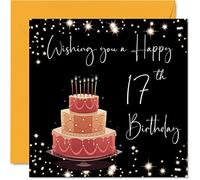 Biglietto di auguri il 17° compleanno ragazze e ragazzi elegante ed elegante biglietti di auguri diciassettesimo compleanno 17 anni figlio figlia fratello sorella nipote amico