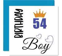 Biglietto di auguri il 54° compleanno da uomo ragazzo biglietto di auguri 54 anni nonno nonno patrigno zio fratello 145mm biglietto di auguri cinquantaquattro anni