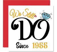 Stuff4 Biglietto di auguri il 68° anniversario di matrimonio marito e moglie con scritta in inglese We Still Do Since 1955" con scritta I Love You il 68° anniversario di matrimonio 145 mm