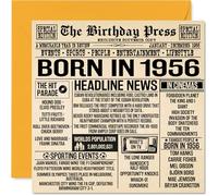 Stuff4 Biglietto di auguri il 68° compleanno uomini e donne con giornale Born In 1956 Happy 68 Birthday Card for Grandad Grandma Nan Vintage Retro Back In 1956 145mm Sessantotto