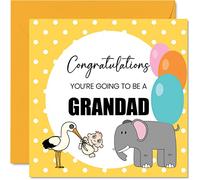 Stuff4 Biglietto di auguri il nonno con scritta in lingua inglese Baby Announcement Grandad e Congratulations Baby Cards Newborn Well Done Congrats New Baby Cards Welcome To The World 145mm