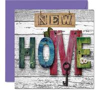 Biglietto di auguri la nuova casa con scritta Happy New Home (lingua italiana non garantita) biglietto di auguri l'inaugurazione di una nuova casa biglietti di auguri la casa di