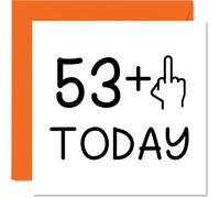 Stuff4 Biglietto di auguri per 54° compleanno divertente per le donne con dito medio biglietti di auguri di compleanno maleducati per gli uomini biglietti di auguri di compleanno 145mm