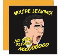 Stuff4 Biglietto di auguri per colleghi, donne e uomini, con scritta No God Please Noooo, Sorry Your Leaving Good Luck In Your New Job, 145 mm x 145 mm, divertente regalo di congratulazioni