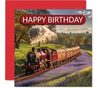 Stuff4 Biglietto di auguri per gli appassionati di treni, con treni a vapore Olton Hall, biglietto di auguri per amici, familiari, colleghi, 145 mm x 145 mm