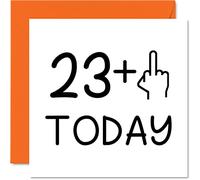 Biglietto di auguri per il 24° compleanno divertente per le donne con dito medio biglietti di auguri di compleanno per uomo 145mm