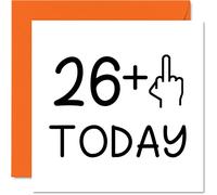 Biglietto di auguri per il 27° compleanno divertente per le donne con dito medio biglietti di auguri di compleanno per uomo 145mm