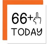 Stuff4 Biglietto di auguri per il 67° compleanno divertente per le donne con dito medio biglietti di auguri di compleanno maleducati per gli uomini biglietti di auguri di compleanno 145mm