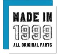 Stuff4 Biglietto di auguri umoristico 25° compleanno uomo donna lui e lei realizzato nel 1999 con tutte le parti originali divertente biglietto di auguri venticinque venticinquesimo