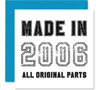 Biglietto di auguri umoristico il 18° compleanno uomo donna lui e lei realizzato nel 2006 con tutte le parti originali divertente biglietto di auguri diciottesimo compleanno