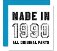 Stuff4 Biglietto di auguri umoristico il 34° compleanno uomo donna lui e lei realizzato nel 1990 con tutte le parti originali divertente biglietto di auguri il trentaquattresimo