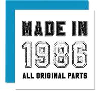 Stuff4 Biglietto di auguri umoristico il 38° compleanno uomo donna lui e lei realizzato nel 1986 con tutte le parti originali divertente biglietto di auguri il trentottesimo compleanno