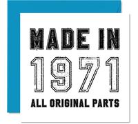 Stuff4 Biglietto di auguri umoristico il 53° compleanno uomo e donna realizzato nel 1971 con tutte le parti originali divertente biglietto di auguri il cinquantatreesimo compleanno nonno