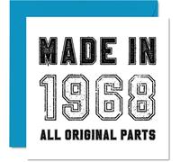 Stuff4 Biglietto di auguri umoristico il 56° compleanno uomo e donna realizzato nel 1968 con tutte le parti originali divertente biglietto di auguri il cinquantasei cinquantasei compleanno