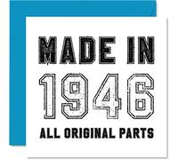 Stuff4 Biglietto di auguri umoristico il 78° compleanno uomo e donna realizzato nel 1946 con tutte le parti originali divertente biglietto di auguri settantotto settantottesimo compleanno