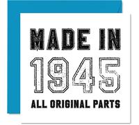 Stuff4 Biglietto di auguri umoristico per il 78° compleanno per uomo e donna realizzato nel 1945 con parti originali divertente biglietto di auguri 145mm