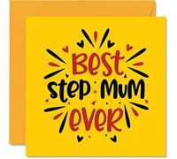 Stuff4 Biglietto di compleanno la matrigna - Best Step Mum Ever - Biglietto di auguri di buon compleanno da figliastro figlio 145mm biglietto di auguri la festa della mamma mamma mamma