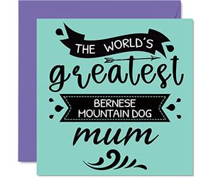 Stuff4 Biglietto di compleanno lei dal cane con cane da montagna del Bernese con scritta in lingua inglese World's Greatest Bernese biglietto di auguri la festa della mamma regalo di