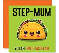 Stuff4 Biglietto di compleanno matrigna con specifiche taco-lar divertente biglietto di auguri matrigna figliastro figlia la festa della mamma 145mm donne e lei