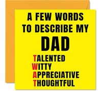 Biglietto di compleanno papà con scritta in inglese Poche parole descrivono Tw*t biglietto di auguri papà da figlio figlia regalo di compleanno 145mm biglietti di auguri