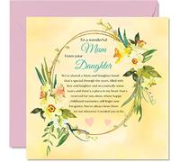 Stuff4 Biglietto di compleanno tradizionale mamma da figlia bellissimo bouquet floreale classico regalo festa della mamma 145mm di stagione regalo mamma fiori biglietti di auguri