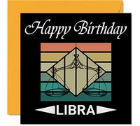 Stuff4 Biglietto di compleanno uomini e donne segno zodiacale Bilancia - divertente biglietto di compleanno mamma papà 145 mmx145 mm biglietti di auguri Joke Humour 30° 40° 50° compleanno