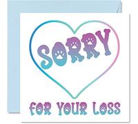 Stuff4 Biglietto di condoglianze animali domestici con scritta in lingua inglese Sorry For Your Loss - Biglietto di condoglianze animali domestici biglietti lutto animali domestici 145 mm