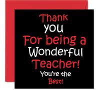 Stuff4 Biglietto ringraziamento - You The Best - Biglietti ringraziamento insegnanti e tutte le occasioni lei o lui biglietto apprezzamento insegnanti 145mm biglietti ringraziamento regali
