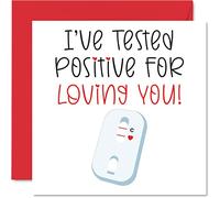 Stuff4 Divertente biglietto anniversario lui - positivo amare te - Love Valentine Card fidanzato, fidanzata, marito, moglie, partner, 145 mm x 145 mm romantici biglietti auguri fidanzata