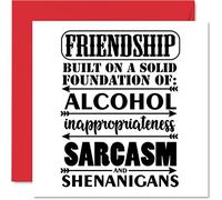 Stuff4 Divertente biglietto compleanno amici - Amicizia Fondazione - Joke Birthday Card amici Bestie Banter Regalo compleanno 145mm Divertente biglietto auguri dell'amicizia regalo Bestfriend