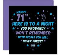Stuff4 Divertente biglietto di auguri 71° compleanno uomini e donne WDon't Remember - Happy Birthday Cards 71 anni papà mamma zia zio Nan Grandad 145mm regalo 71° compleanno