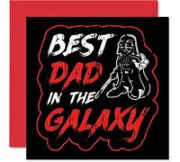 Divertente biglietto di auguri di compleanno papà con scritta in inglese "Best Dad in the Galaxy" la festa del papà da parte di figlio figlia regalo di compleanno del papà 145mm