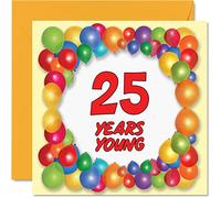 Divertente biglietto di auguri il 25° compleanno uomini e donne figlio nipote fratello sorella cugino zia figlia nipote zio 145mm biglietto di auguri il 25°