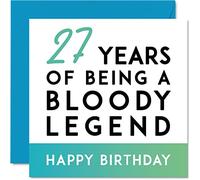 Stuff4 Divertente biglietto di auguri il 27° compleanno uomini e donne con scritta Being A Legend - Twenty-Seven Twenty-Seventh Happy Birthday Card for Himm Her Brother Sister Son Daughter 145