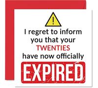 Stuff4 Divertente biglietto di auguri il 30° compleanno uomini e donne con scritta in lingua inglese Your Twenties Have Expired biglietto di auguri umoristico lui lei cugini colleghi 145