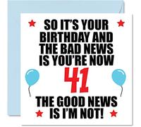 Stuff4 Divertente biglietto di auguri il 41° compleanno uomini e donne