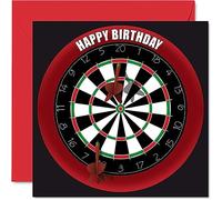 Divertente biglietto di auguri il 47° compleanno uomini e donne bersaglio freccette biglietto di buon compleanno papà mamma fratello sorella nonno nonna zio 145mm