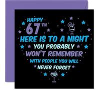Stuff4 Divertente biglietto di auguri il 67° compleanno uomini e donne - WDon't Remember - Happy Birthday Cards 67 anni papà zio Nan Grandad 145 mmx145 mm Sessantasette Sessantasettesimo Bday