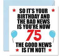 Stuff4 Divertente biglietto di auguri il 75° compleanno uomini e donne