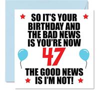 Stuff4 Divertente biglietto di auguri per il 47° compleanno per uomini