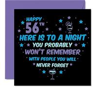 Stuff4 Divertente biglietto di auguri per il 56° compleanno per uomini e donne - WDon't Remember - Happy Birthday Cards per 56 anni, papà, mamma, zia, zio cugino, amico, 145 mm x 145 mm